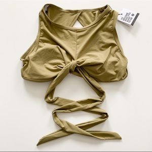NWT Zaful Front Wrap Tie Swimsuit Top